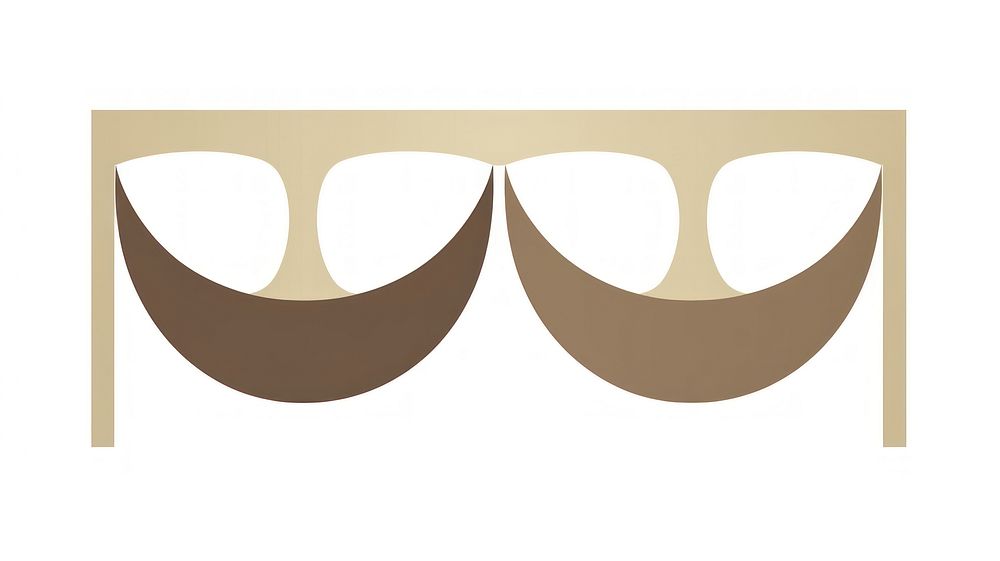 Coffee divider ornament furniture white background moustache.