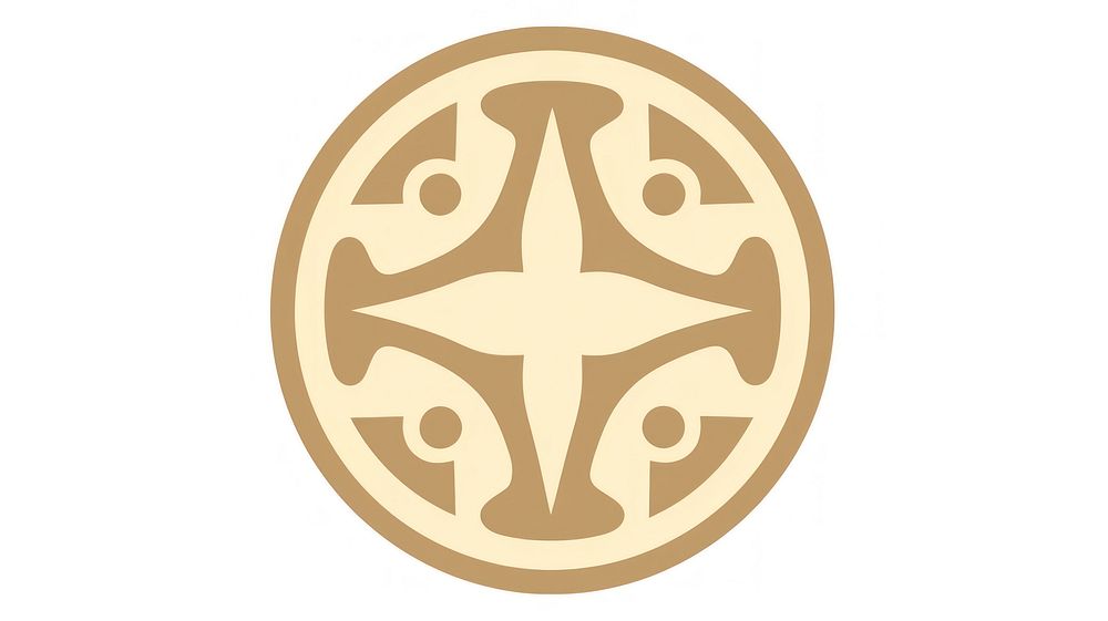 Coin divider ornament symbol logo trademark.