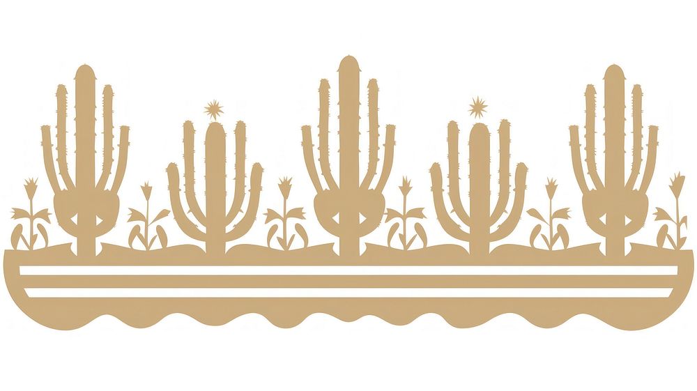 Cactus divider ornament festival pattern crown.