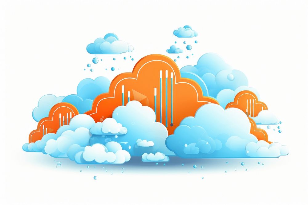 Illustration of cloud computing backgrounds outdoors sky.