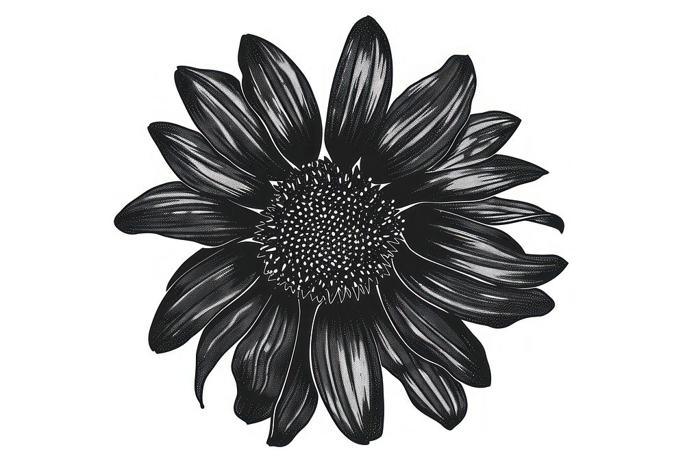 Illustration of a sinflower sunflower plant daisy.