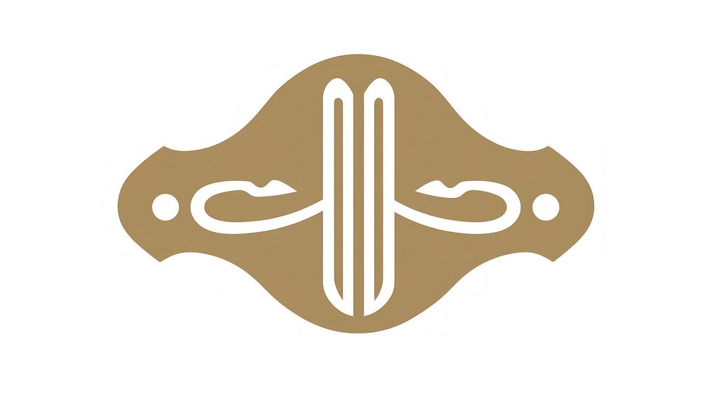 Guitar divider ornament symbol logo white background.