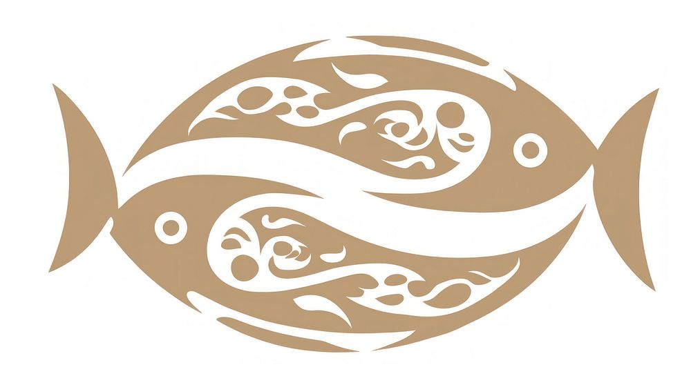 Fish divider ornament pattern animal logo.