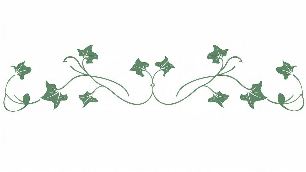 Ivy divider ornament pattern plant leaf.