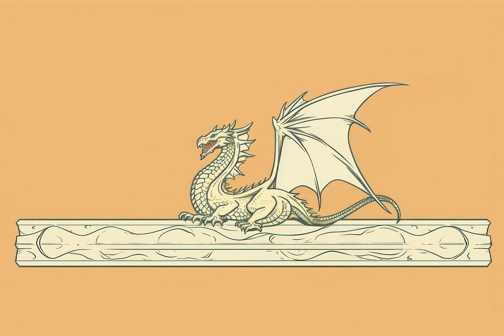 Ornament divider dragon animal representation creativity.