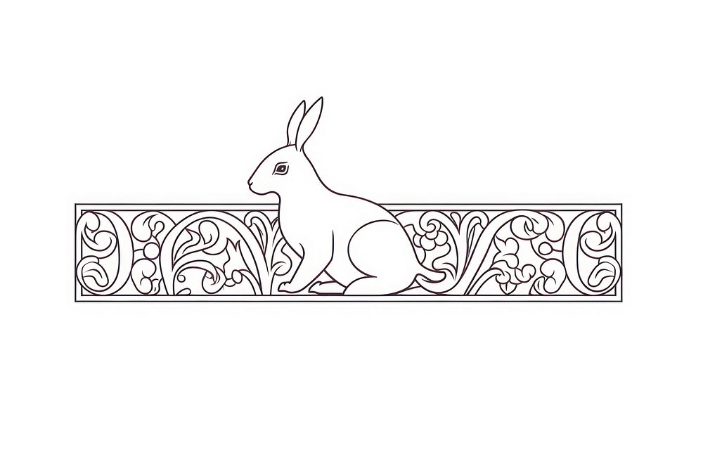 Ornament divider rabbit animal rodent mammal.
