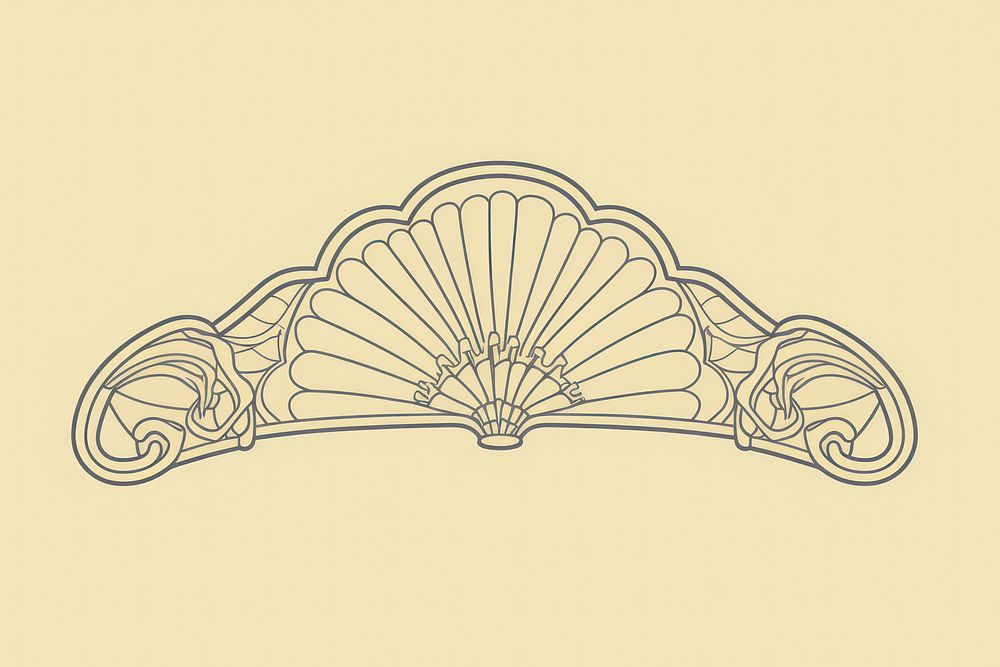 Ornament divider shell art architecture accessories.