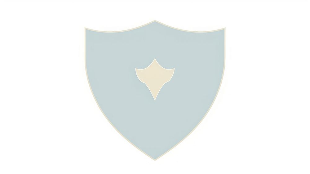 Shield divider ornament symbol logo white background.