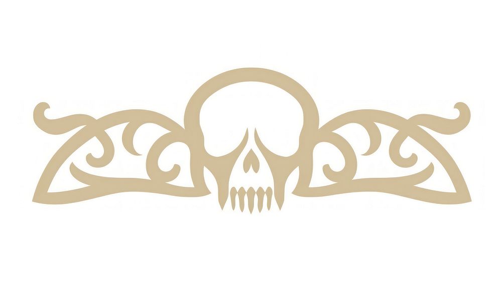 Skull divider ornament logo white background accessories.