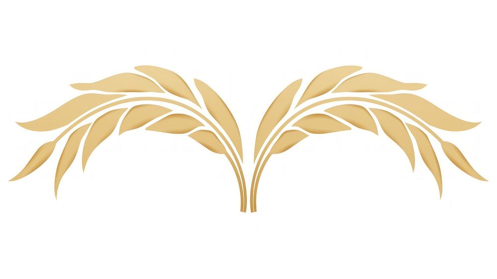 Wheat divider ornament pattern white background graphics.
