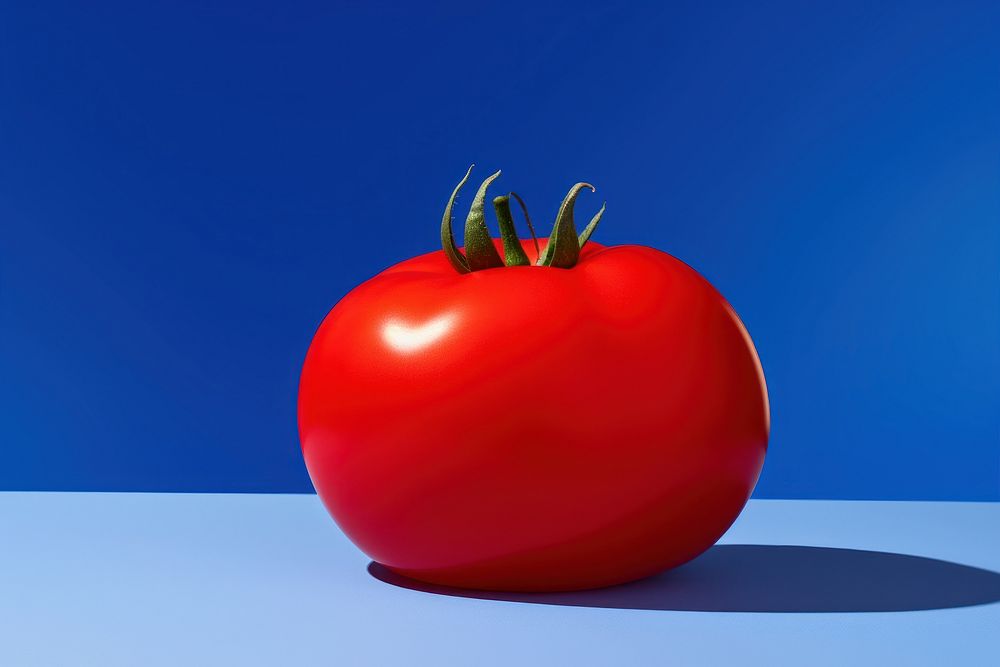 High contrast tomato vegetable fruit plant.