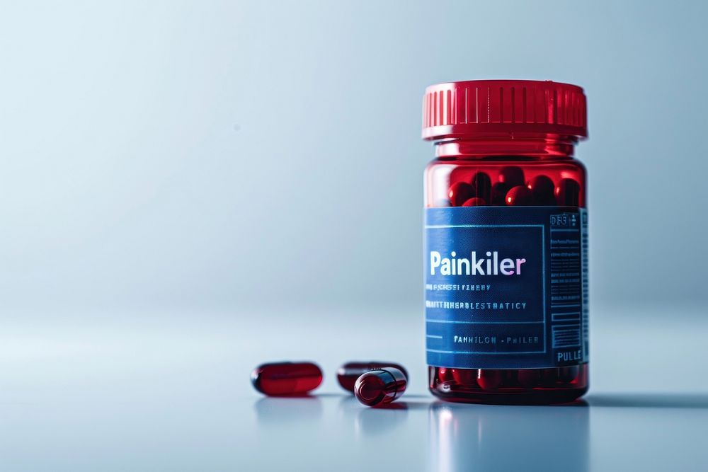 Painkiller bottle pill medication.