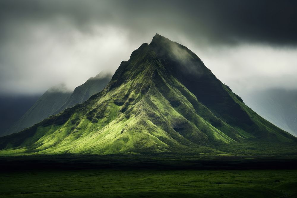 Volcano mountain in Hawaii landscape outdoors nature.