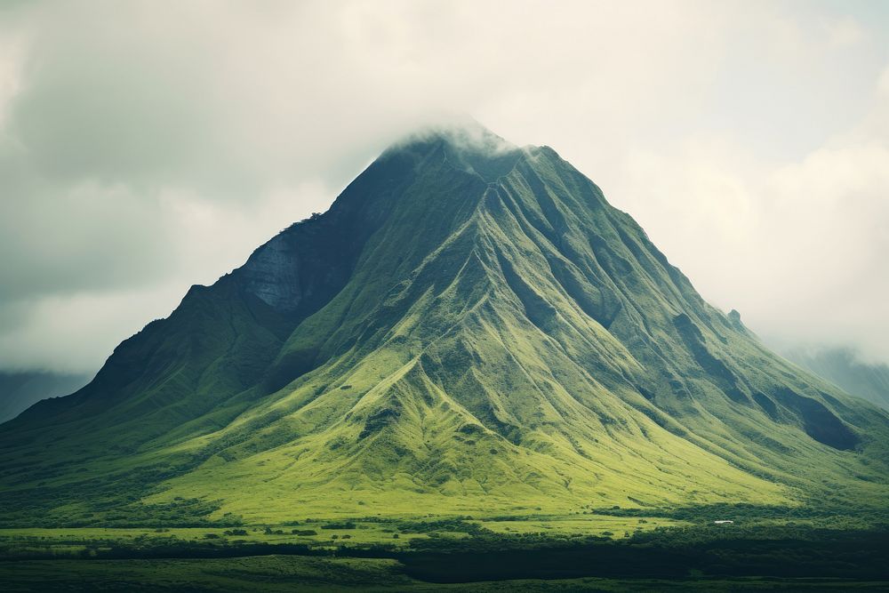 Volcano mountain in Hawaii landscape outdoors nature.