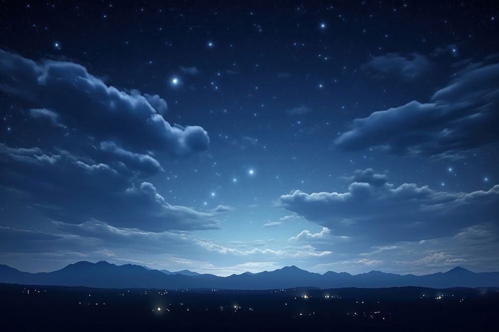 Aesthetic heaven night sky landscape astronomy outdoors.