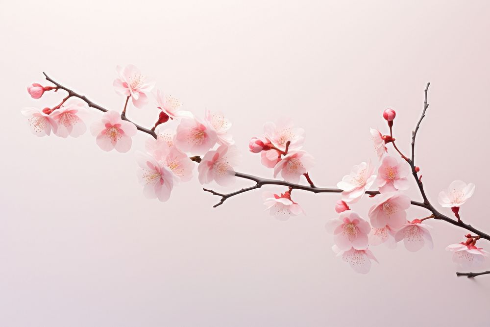 Cherry blossom branch flower plant inflorescence.