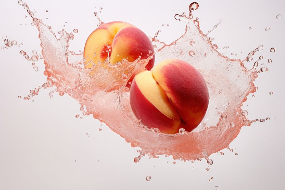 Peach with splash plant accessories nectarine.