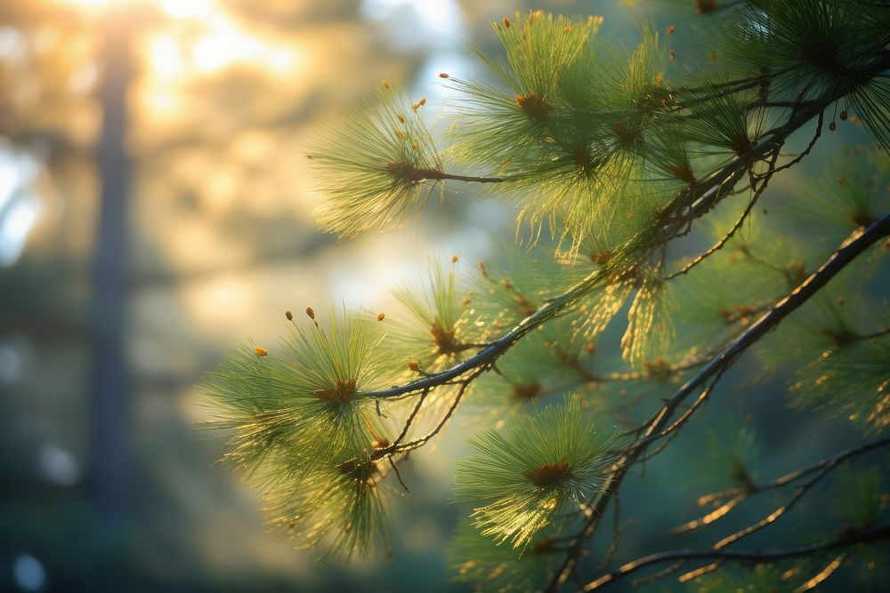 Pine tree beautiful sunshine sunlight outdoors nature.