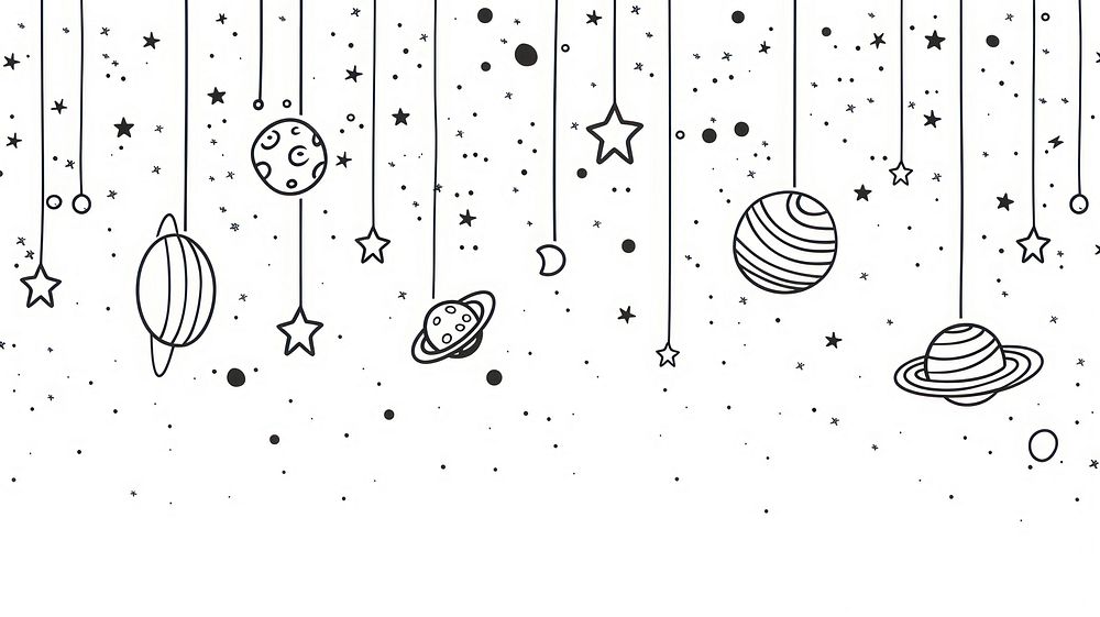 Divider doodle planets flag backgrounds line invertebrate.