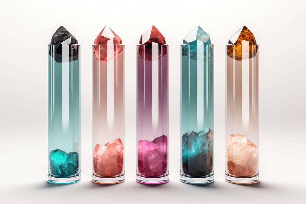 Test tube gemstone crystal jewelry.