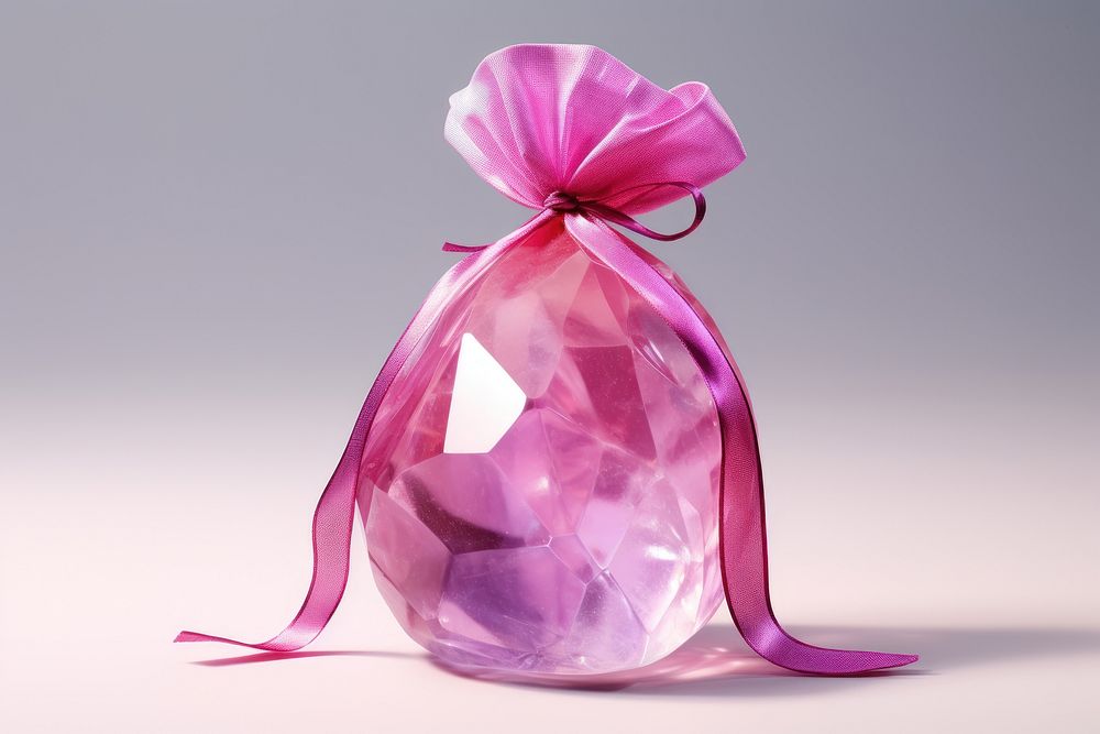 Bag gemstone crystal purple.
