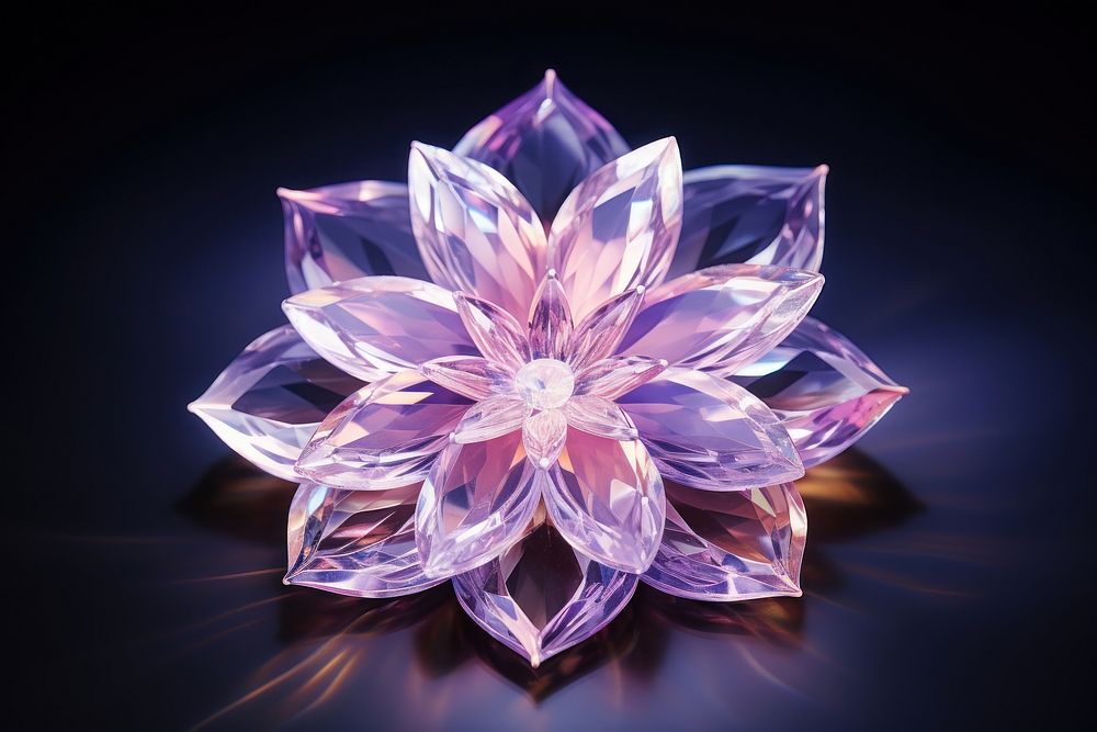 Flower crystal gemstone jewelry.