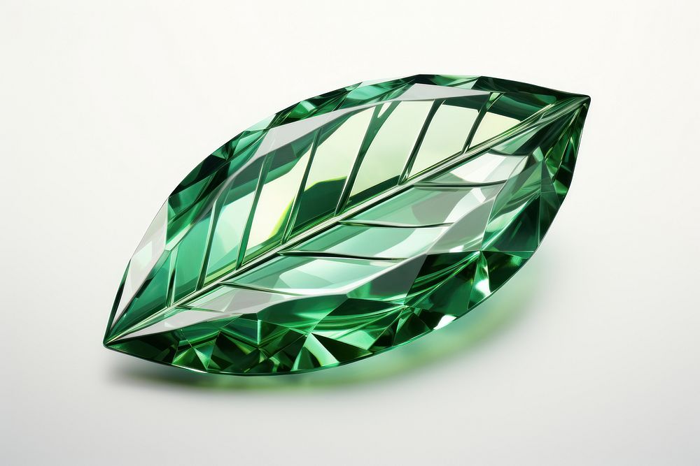 Leaf gemstone jewelry emerald.