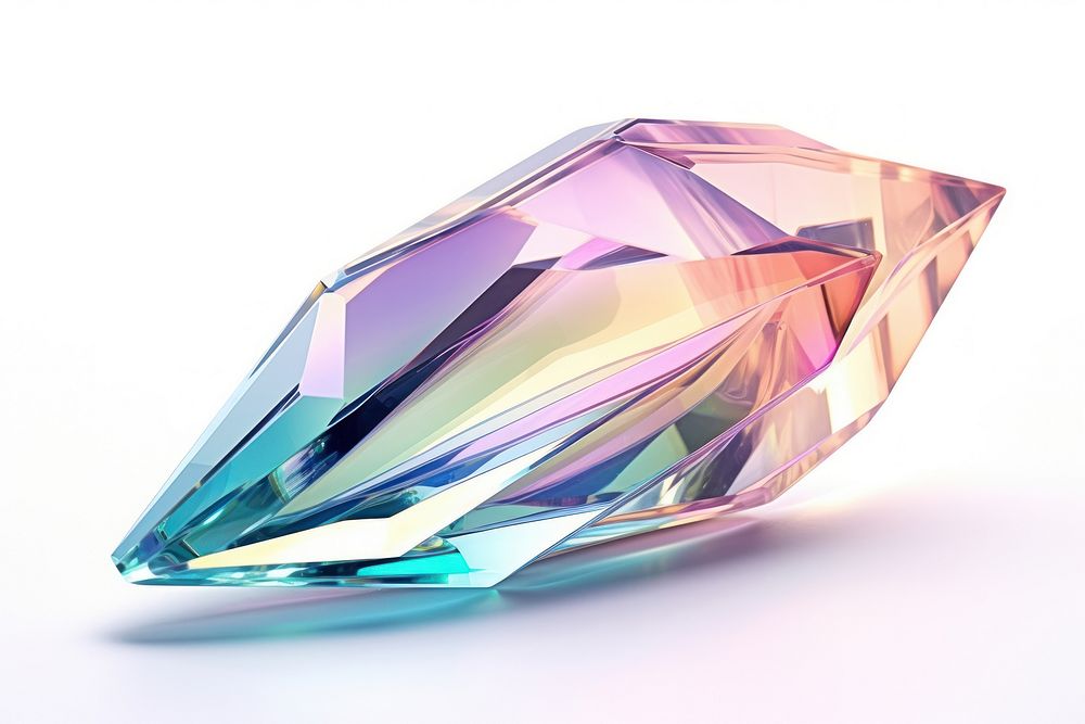 3d render of a crystal in surreal abstract style gemstone mineral jewelry.