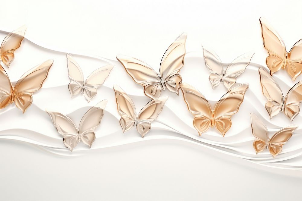 3d render of a butterflies border in surreal abstract style pattern accessories butterfly.