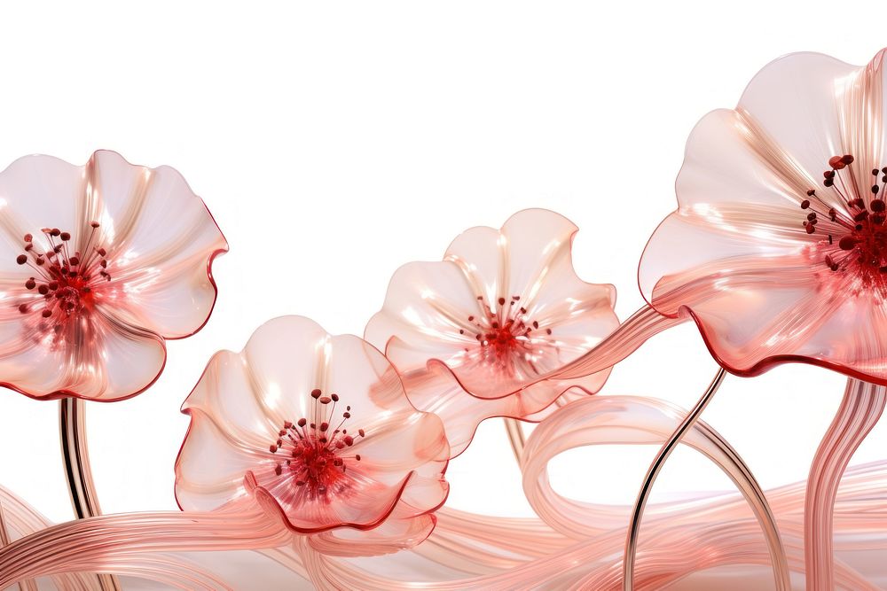 3d render of a flowers border in surreal abstract style petal plant inflorescence.