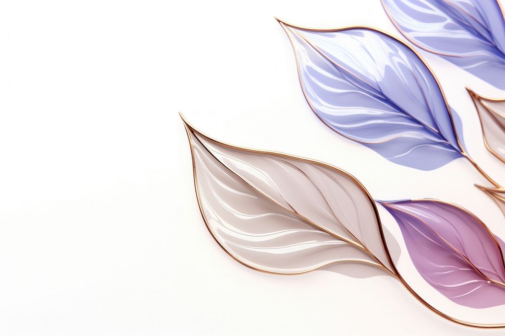 3d render of a leaves border in surreal abstract style backgrounds pattern petal.