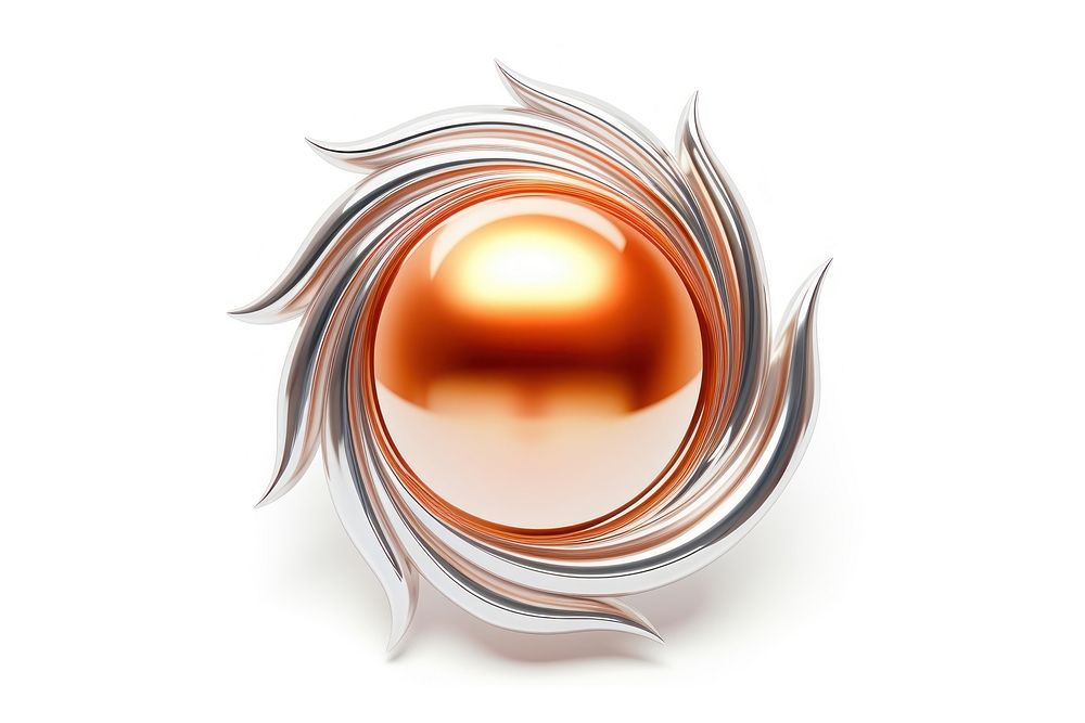 3d render of a sun in surreal abstract style jewelry sphere metal.