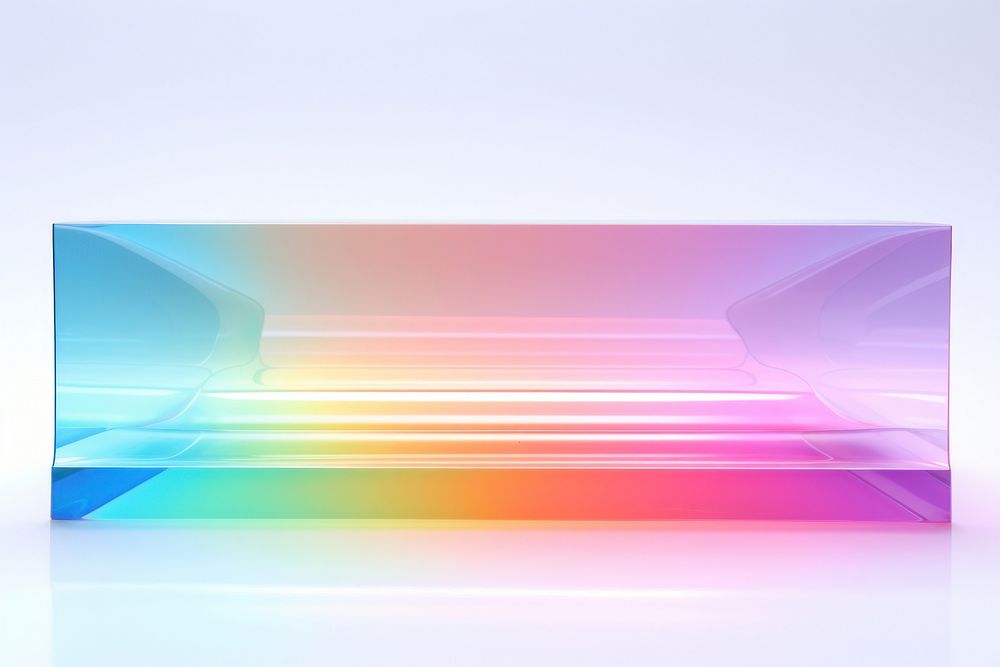3d render of a rainbow in surreal abstract style white background technology rectangle.