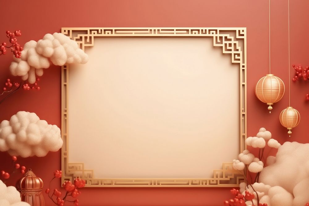 3d render frame chinese new year celebration backgrounds architecture.