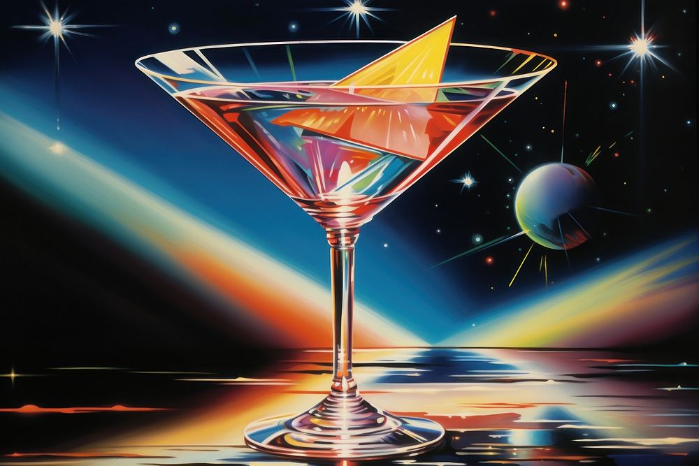Martini cocktail drink star.