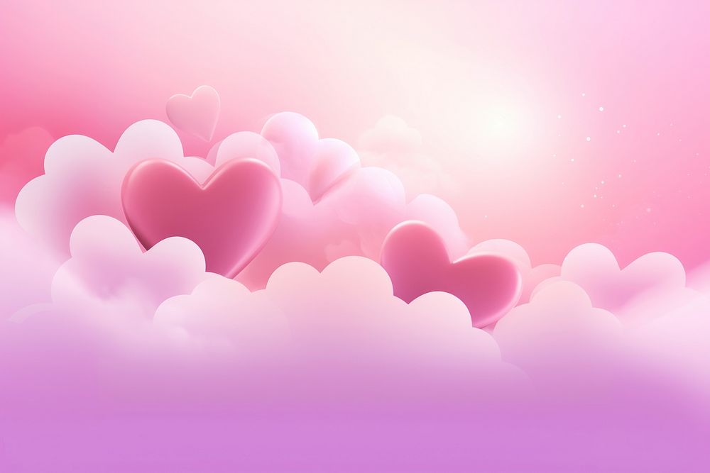 Cloud hearts neon backgrounds abstract pink.