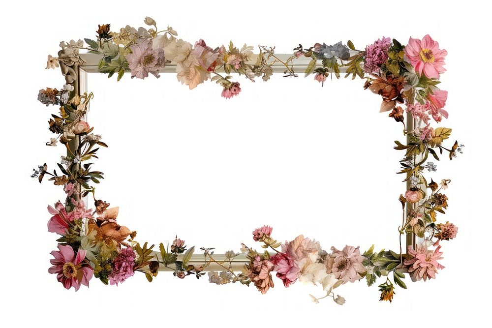 Floral flower rectangle frame. | Premium Photo - rawpixel