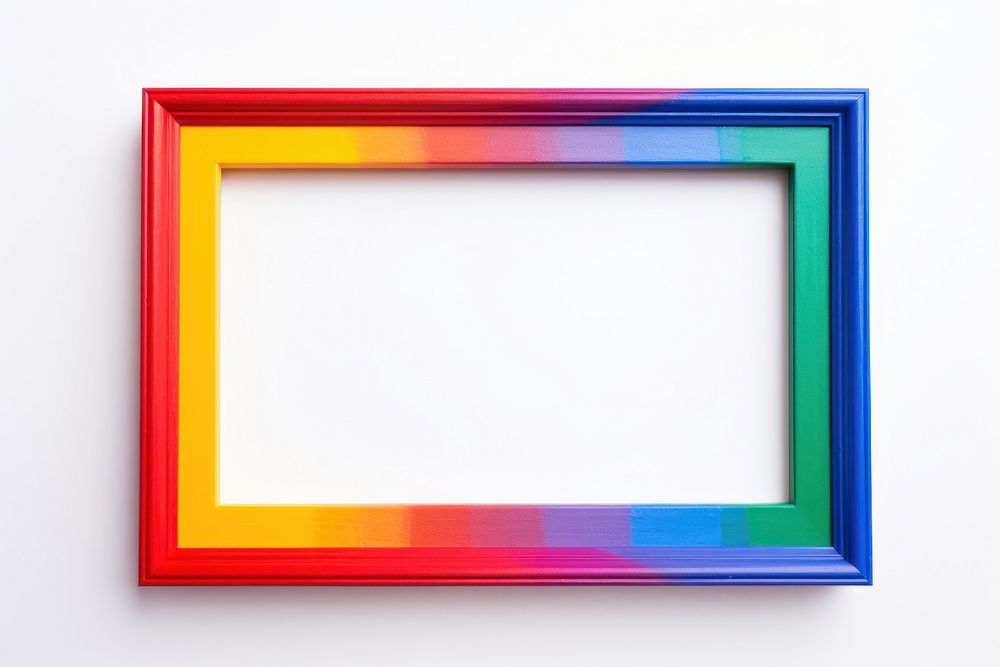 Gradient rainbow backgrounds rectangle frame.