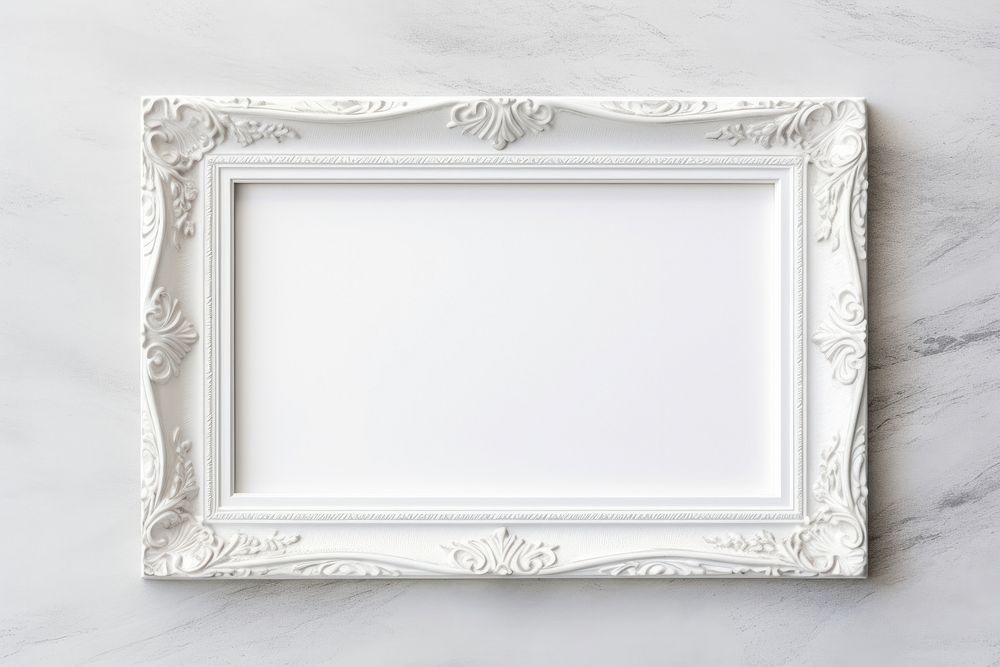 White frame vintage rectangle white background blackboard.