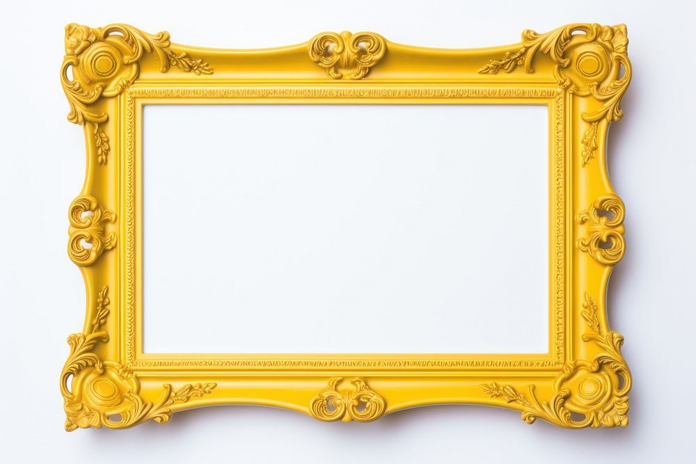 Yellow backgrounds rectangle mirror.