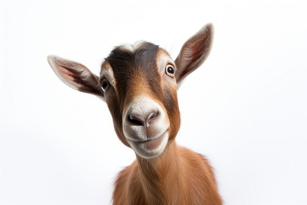 Confused goat livestock mammal animal.
