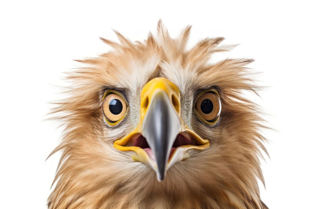 Eagle looking confused animal bird beak.