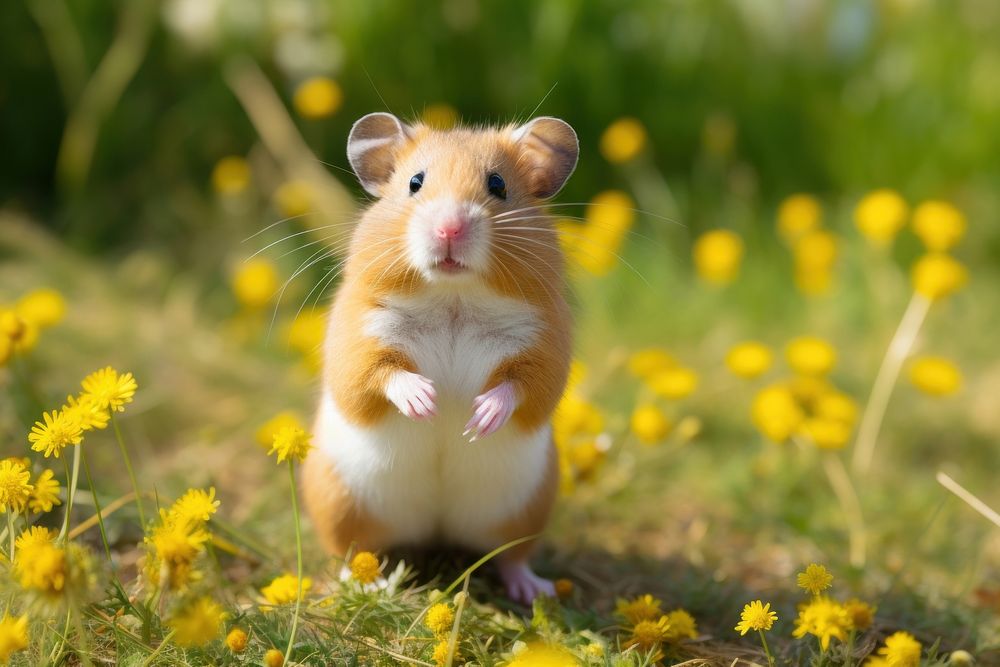 Hamster looking confused animal rodent mammal.