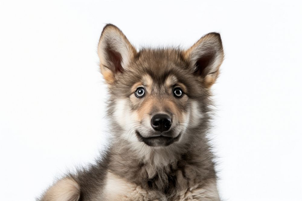 Wolf looking confused mammal animal puppy.
