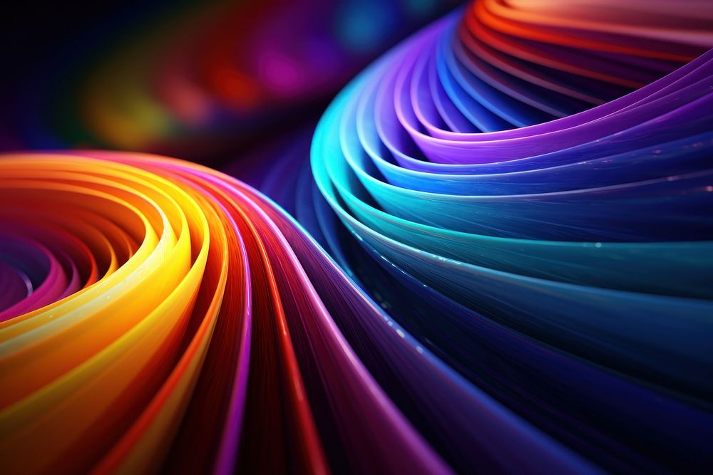A stunning 3D render of an abstract multicolor spectrum backgrounds pattern purple.