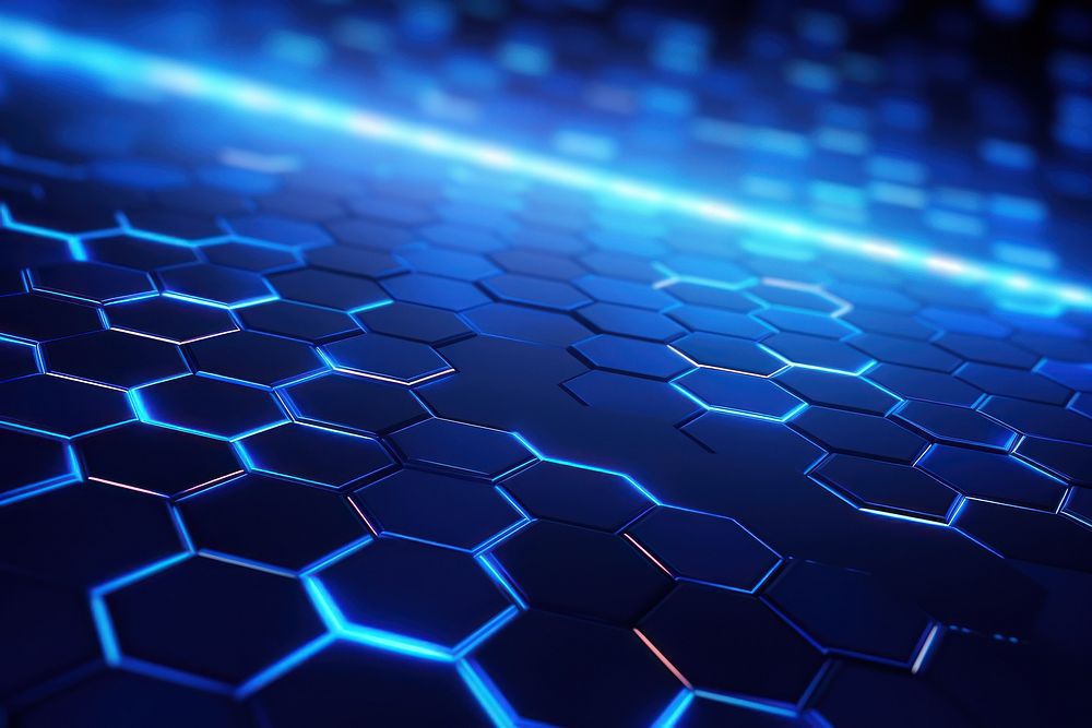 Abstract blue technology hexagonal background backgrounds abstract light.