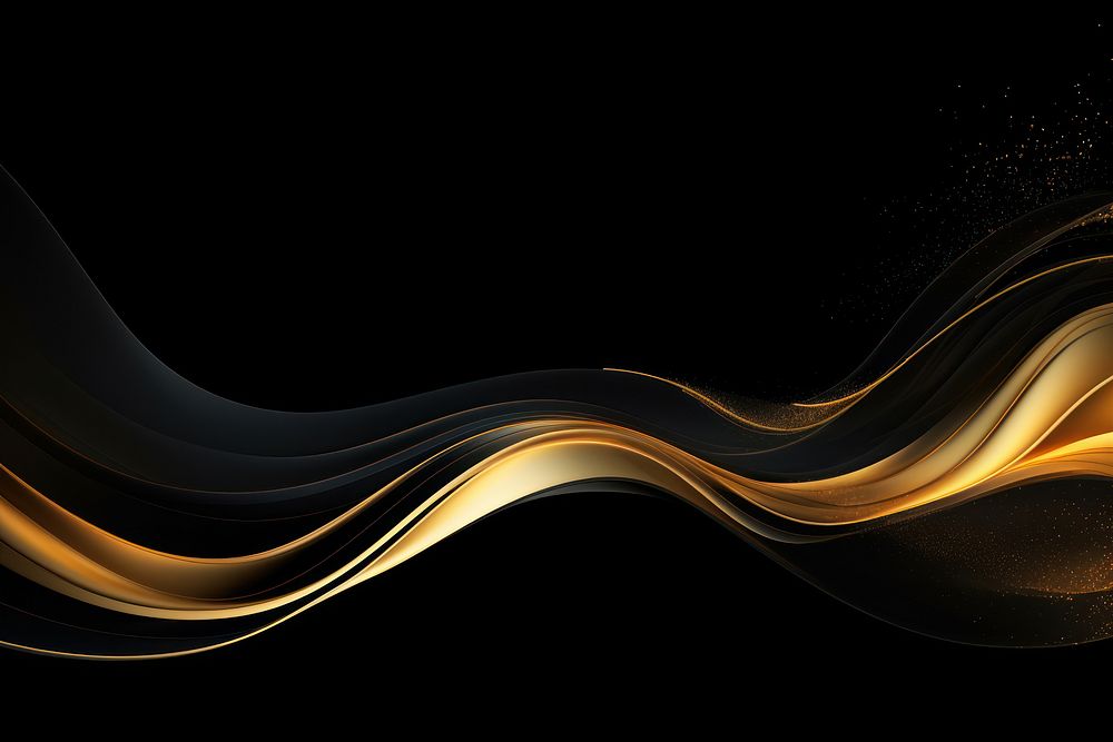 Abstract gold streamlines drawn with a brush backgrounds abstract pattern.
