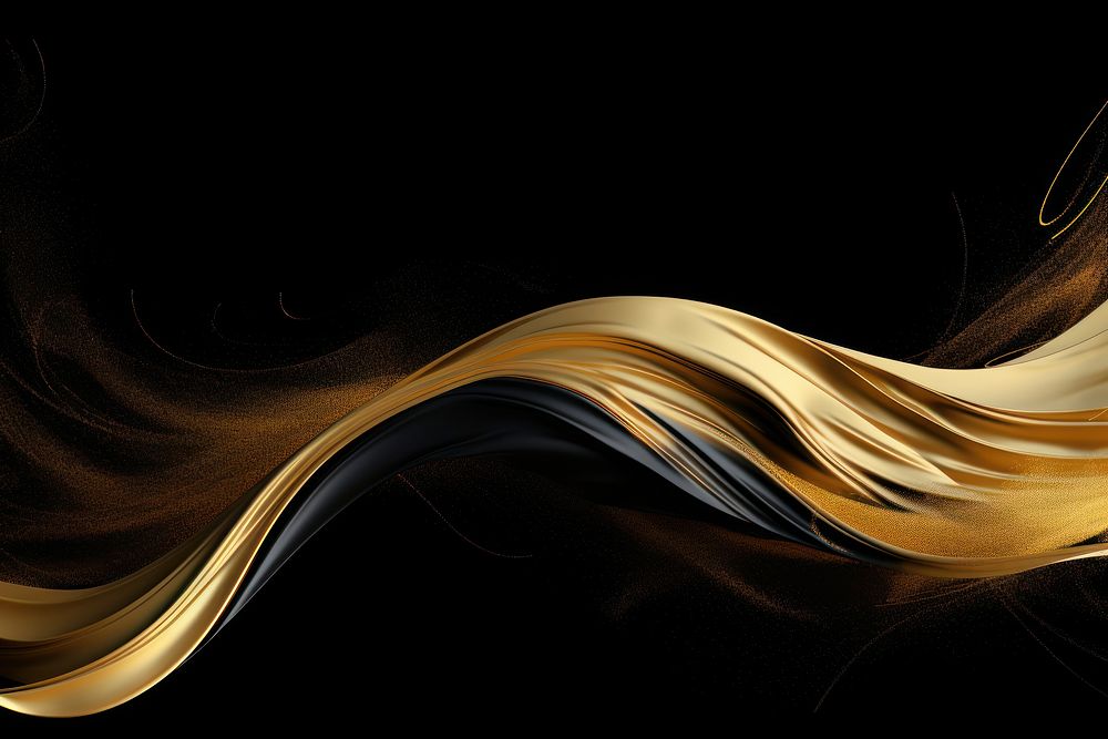 Abstract gold streamlines drawn with a brush backgrounds abstract pattern.