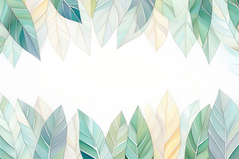 Minimal frame mosaic a blank tropical leaves backgrounds pattern nature.