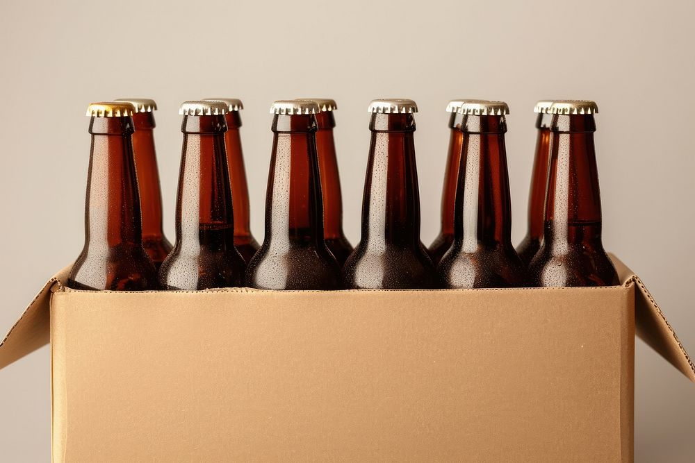 Carriers packaging beer bottle drink.